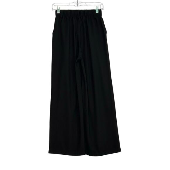 Black high waisted wide legs pleated pants size XSP - Picture 5 of 8